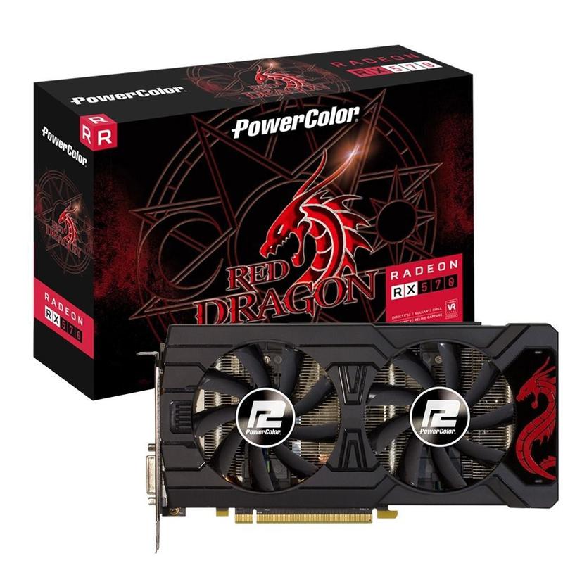 Placa de Vídeo Red Dragon Radeon RX 570 4GB DDR5 256 Bits AMD